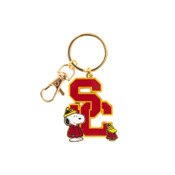 USC Trojans Cardinal SC Interlock Snoopy and Woodstock Puffer Jacket Keychain